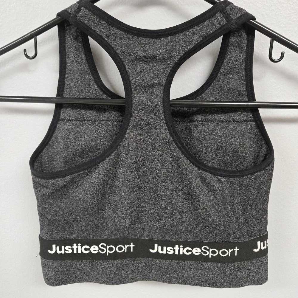Justice Leo & Crop Top Sports Bra Lot Dance Gymnastics Cap Sleeve Bow Back Black